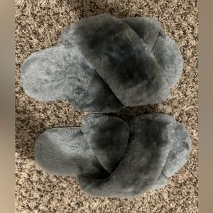 Cozy super soft grey home slippers